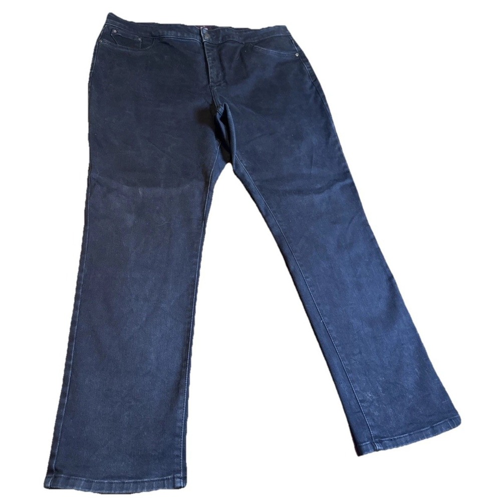 NYDJ Womens Blue Jeans Size‎ 16W Stretch Slim Straight Legging USA Made Denim